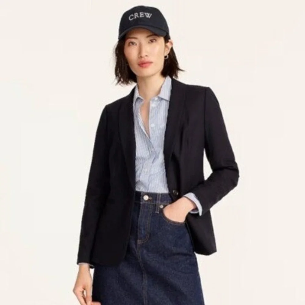 J.Crew Parke blazer size 20 black wool tailored‎ classic workwear